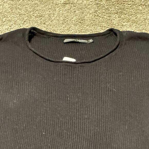 Gudrun Sjoden Small Dress Cotton Wool A-line 3/4 Sleeve Crewneck Pocket Black - Picture 3 of 11